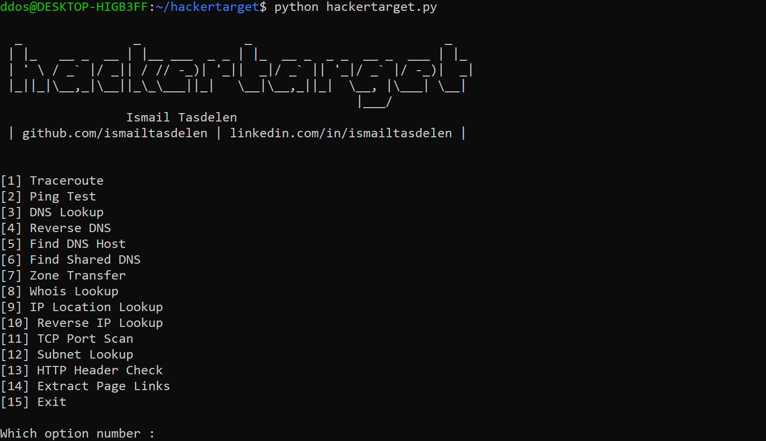 hackertarget tutorial